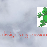 Graphic Design Is My Passion frog clipart over smoky background and the name of the meme in red papyrus font