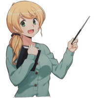 Ellen Baker (New Horizon) Ellen Backer of New Horizon | Anime woman holding up a pointer