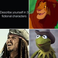 Describe Yourself in 3 Fictional Characters Describe Yourself in 3 Fictional Characters