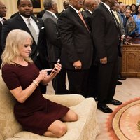 Kellyanne Conway's Oval Office Couch Photo