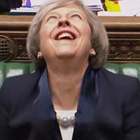 Laughing Theresa May