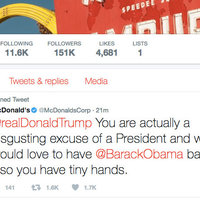 McDonald's Anti-Trump Tweet
