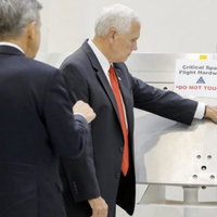 Mike Pence "Do Not Touch" NASA Photo