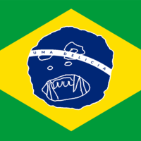 Sopa de Macaco / Uma Delicia Sopa de Macaco / Uma Delicia meme on a Brazilian Flag.