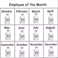 A meme depicting the famous drug as an employee of the month. 