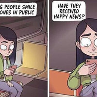 I Love Seeing People Smile at Their Phones in Public