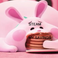 Pink Rabbit Eating Pancakes Pink Rabbit Eating Pancakes