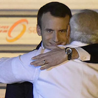 Emmanuel Macron Grinning