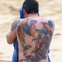 Ben Affleck's Back Tattoo
