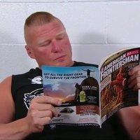 Brock Lesnar Reading a Magazine