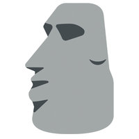 Moai Emoji Moai head statue emoji