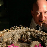 Jeff Bezos Eating an Iguana Jeff Bezos Eating an Iguana