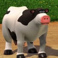 Perhaps cow otis from barnyard children's animation