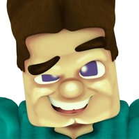 Grotesque Steve / Steveposting Steve 3D animated character with a square head