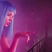 You Look Lonely / Sad Blade Runner meme format from Blade Runner 2049 depicting a hologram of a giant girl with cyan hair pointing at Ryan Gosling's character.