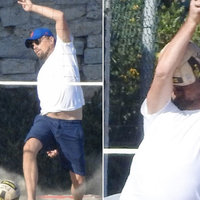 Leonardo DiCaprio Playing Volleyball