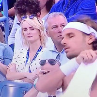 Female Tennis Fan Photographing Shirtless Player Feliciano López