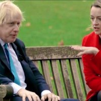 Boris Johnson Sitting On A Bench