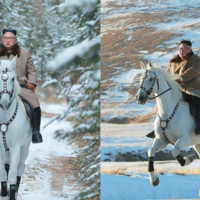 Kim Jong-un Riding a Horse Kim Jong-un Riding a Horse