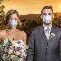 California Wildfire Wedding Photo