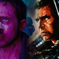 Blade Runner Blade Runner protagonists from the original and 2049 film depicting Ryan Gosling and Harrison Ford.