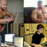 Buff Guys Help Out Nerdy Kid