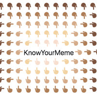 Cascading Pointing Hand Emoji Copypasta