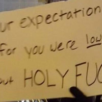 Our Expectations for You Were Low But Holy Fuck