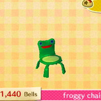 Froggy Chair Froggy chair Animal Crossing furniture worth 1440 Bells