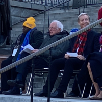 Tom Steyer And Bernie Sander's Martin Luther King Jr Day Interaction