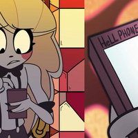 Charlie Looking at Her Phone Charlie Looking At Her Phone | Charlie Princess of Hell from Hazbin Hotel looking at her phone
