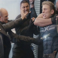 Captain America Elevator Fight captain america fighting a group of hydra soldiers
