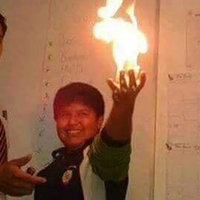 Kid Holding Fire
