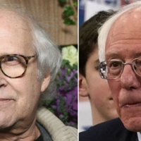Politico's Bernie Sanders / Chevy Chase Illustration