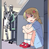 Anime Girl Hiding From a Terminator Nono Morikubu Hiding From a Terminator