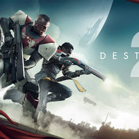 Destiny 2 title screen with various characters