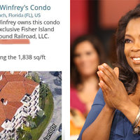 On the left a photograph from a viral post about the conspiracy theory and on the right a photograph of oprah. 