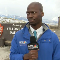 viral video featuring reporter having humorous reaction to nearby bison