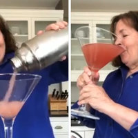 viral video of celebrity chef ina garten making a giant cocktail 