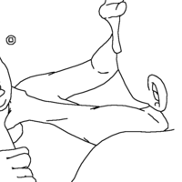 Abby Choke Edits simple drawing illustration of a person choking another person