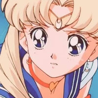 Sailor Moon Redraw original frame from the sailor moon anime of usagi in full gear looking to the side