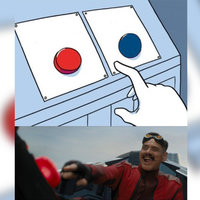 Robotnik Pressing Red Button Robotnik Pressing Red Button meme | Sonic the Hedgehog Jim Carrey