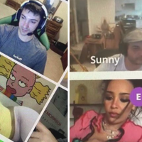 Doja Cat video chatting on the TinyChat platform