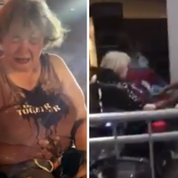 Target Jennifer woman in a wheelchair crying and pic of the same woman at the entrance to a target