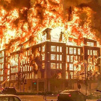 2020 George Floyd Protests photo of a McDonald's location burning set on fire