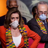 Democrats Wearing Kente Cloth democratic leaders nancy pelosi and chuck schumer wearing kente scarves