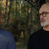 bradley Whitford and Daniel Kaluuya in the film get out