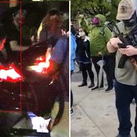 Killing of Garrett Foster Garrett Foster in a face mask carrying a gun and pic of the scene of his death