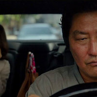 Ki Taek From "Parasite" Driving screenshot from the 2019 film parasite