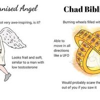 Biblically Accurate Angels / Be Not Afraid posts about how strange angels are in the bible compared to the human-like forms they take in art